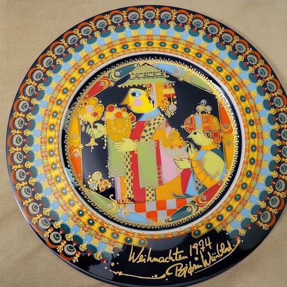 Bjorn Wiinblad Other - Bjorn Wiinblad "Balthazar" 1974 Christmas Plate